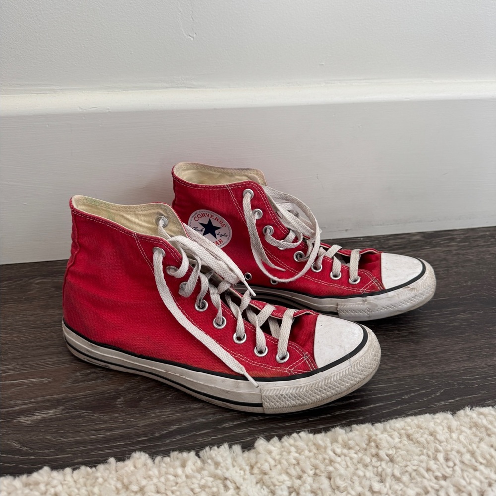Converse Red High-Top Sneakers